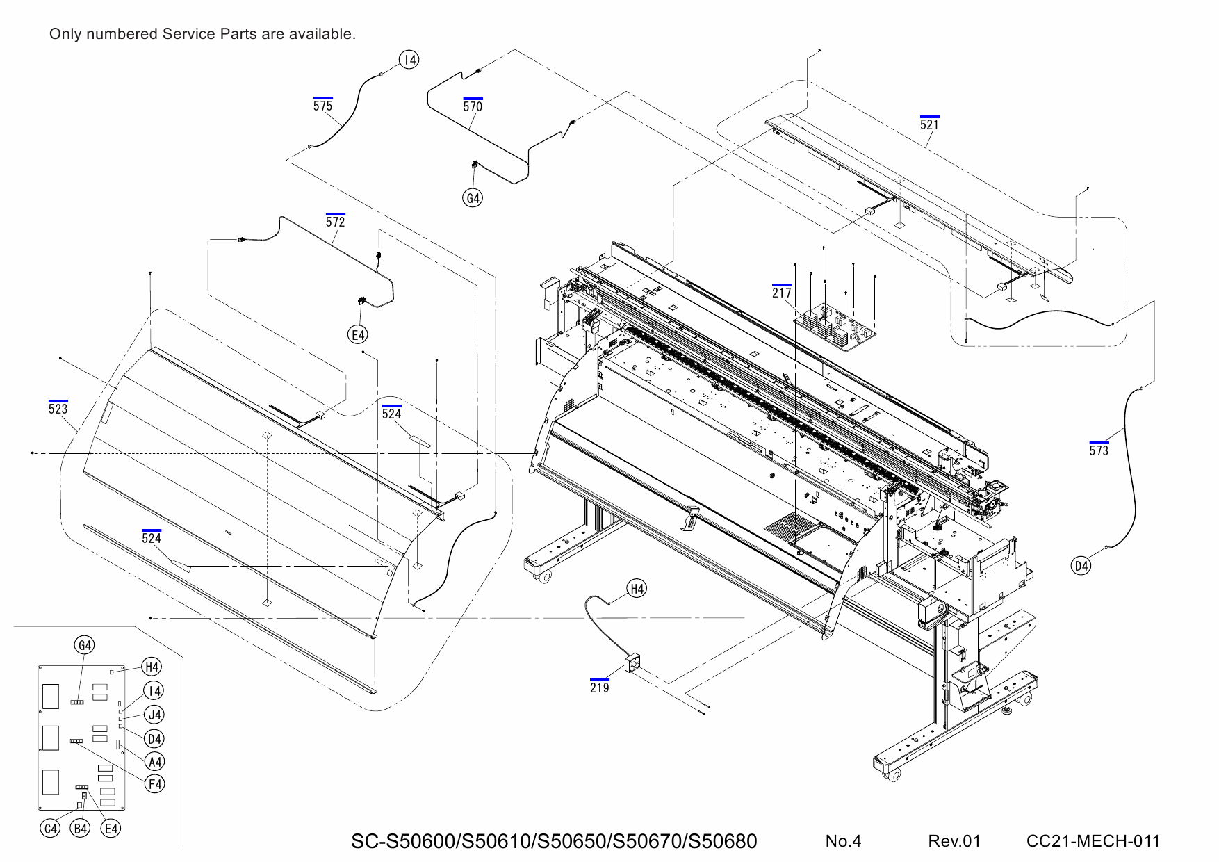 EPSON SureColor S50600 S50610 S50650 S50670 S50680 Parts Manual-5 EPSON SureColor S50600 S50610 S50650 S50670 S50680 Parts Manual-5